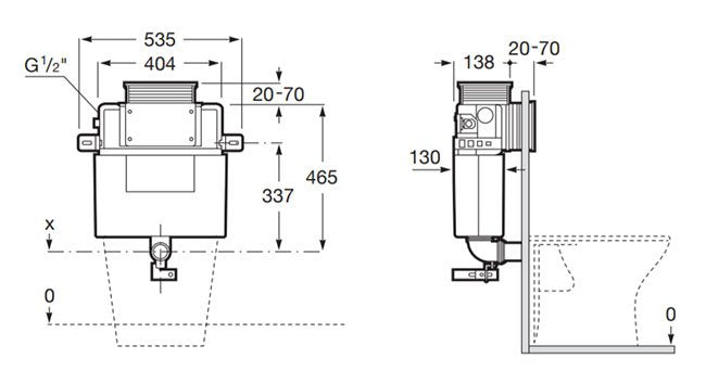 Roca Basic Tank L Concealed Cistern