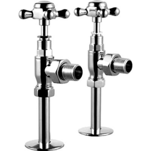 Burlington Angled Towel Warmer Valves - Bathroom Centre