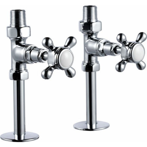 Burlington Straight Towel Warmer Valves - Bathroom Centre