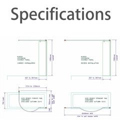 Kudos Inspire Over-Bath Shower Panel & Rail