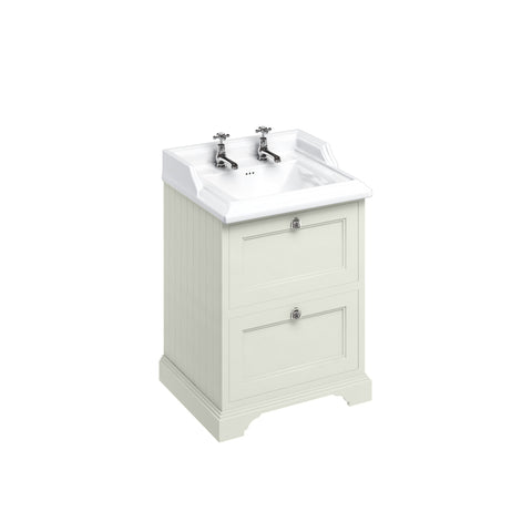 Burlington 65cm Vanity Unit wit Two Drawers and Classic Basin