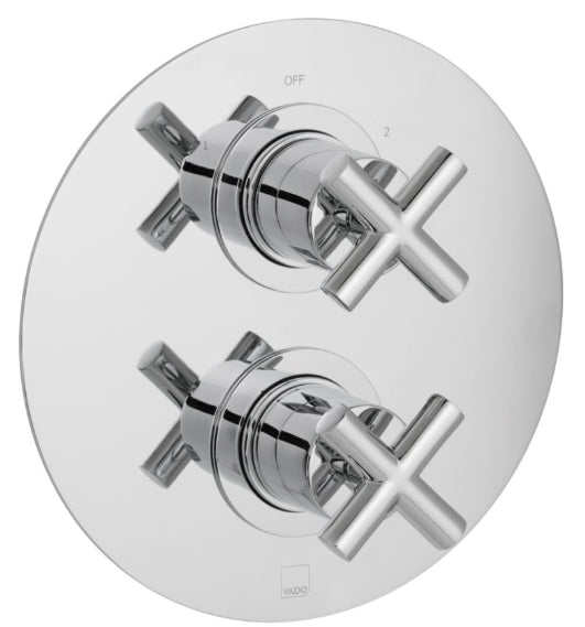 Vado DX Elements 2 Outlet Thermostatic Shower Valve Chrome/Brushed Black/Brushed Bronze/Brushed Nickel/Brushed Black