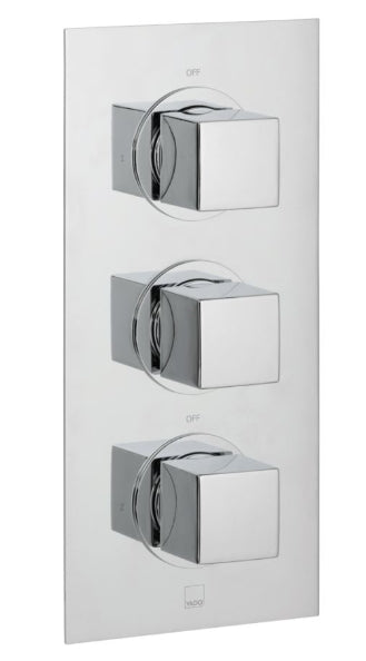 Vado DX Mix 2 Outlet Thermostatic Shower Valve Chrome - Bathroom Centre