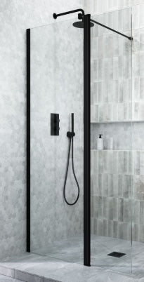 Kudos Siona Walk in/Wetroom panel matt Black - Bathroom Centre