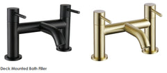 Pin Lux Bath Filler Chrome/Black/Brushed Brass