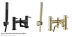 Pin Lux Bath Shower Mixer Chrome/Black/Brushed Brass - Bathroom Centre