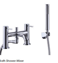 Pin Lux Bath Shower Mixer Chrome/Black/Brushed Brass - Bathroom Centre