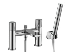 Knurl Bath Shower Mixer Chrome