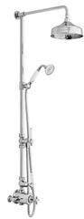 Booth & Co Axbridge 2 outlet exposed thermostatic shower column in Chrome or Bright Nickel