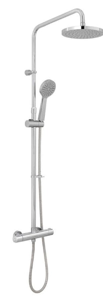 Vado Sirkel Adjustable Thermostatic Shower Column, Chrome - Bathroom Centre