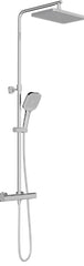 Vado Cameo Wall Mounted Thermostatic Exposed Shower Column, Chrome/Matt black/Satin brass/Matt White