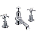 Burlington Claremont 3 Tap Hole Mixer With Pop Up Waste - Bathroom Centre