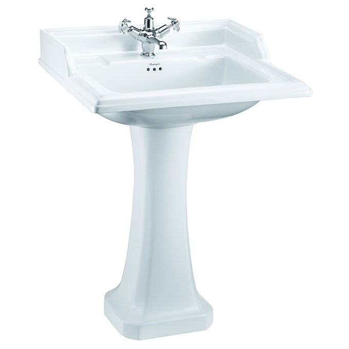 Burlington Classic Square Basin & Pedestal - Bathroom Centre