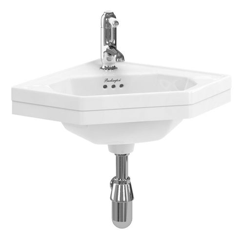 Burlington Corner Basin, Optional Towel Rail - Bathroom Centre