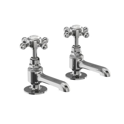 Burlington Stafford Basin Pillar Taps - Bathroom Centre