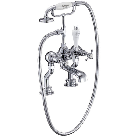 Burlington Anglesey Deck Mounted Bath Shower Mixer With Hose And Handset