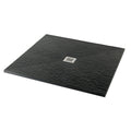 MX Minerals Jet Black Slate Effect Tray - Square - Bathroom Centre