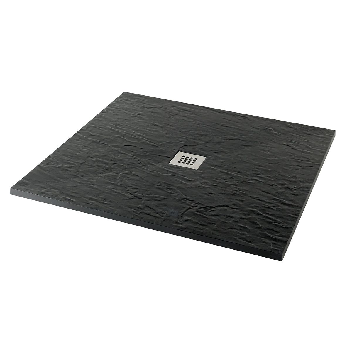 MX Minerals Jet Black Slate Effect Tray - Square - Bathroom Centre