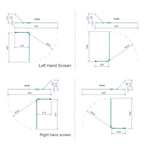 Kudos Two Panel Out-Swing Bath Screen