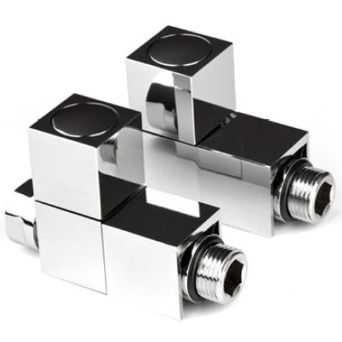Pro Straight Square Towel Rail Valves - Bathroom Centre