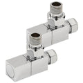 Pro Angled Square Towel Rail Valves - Bathroom Centre
