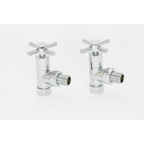 Pro Angled Crosshead Towel Rail Valves - Bathroom Centre